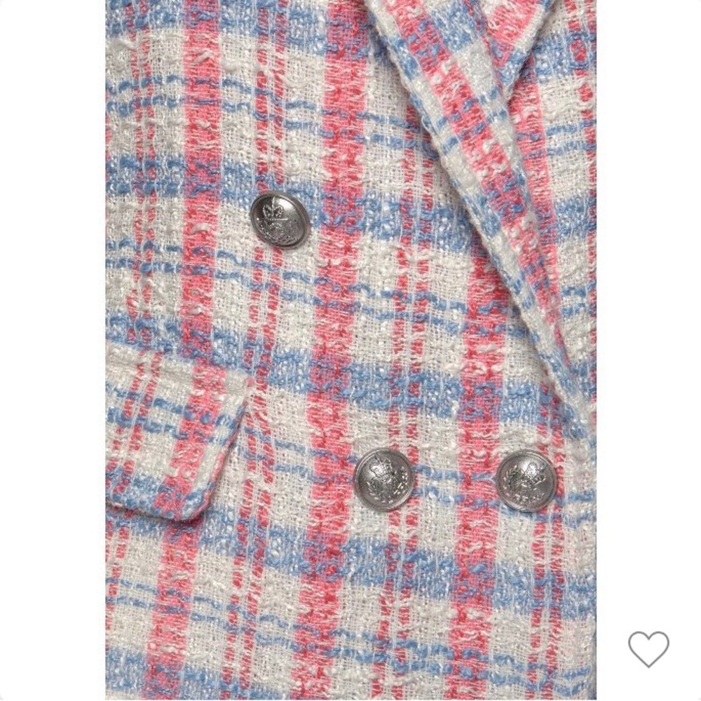 New Lascana Plaid Boucle Tweed Blazer Clueless Preppy Old Money 42/XL - Picture 4 of 16